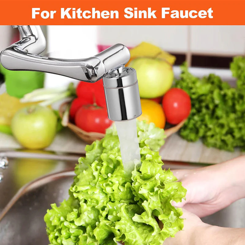1440° Splash-proof and Universally Rotatable Faucet Adapter