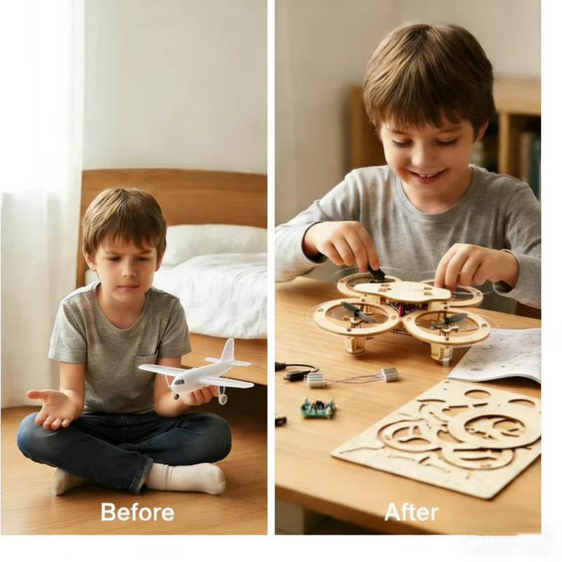 Kids DIY Wooden Drone Building Kit