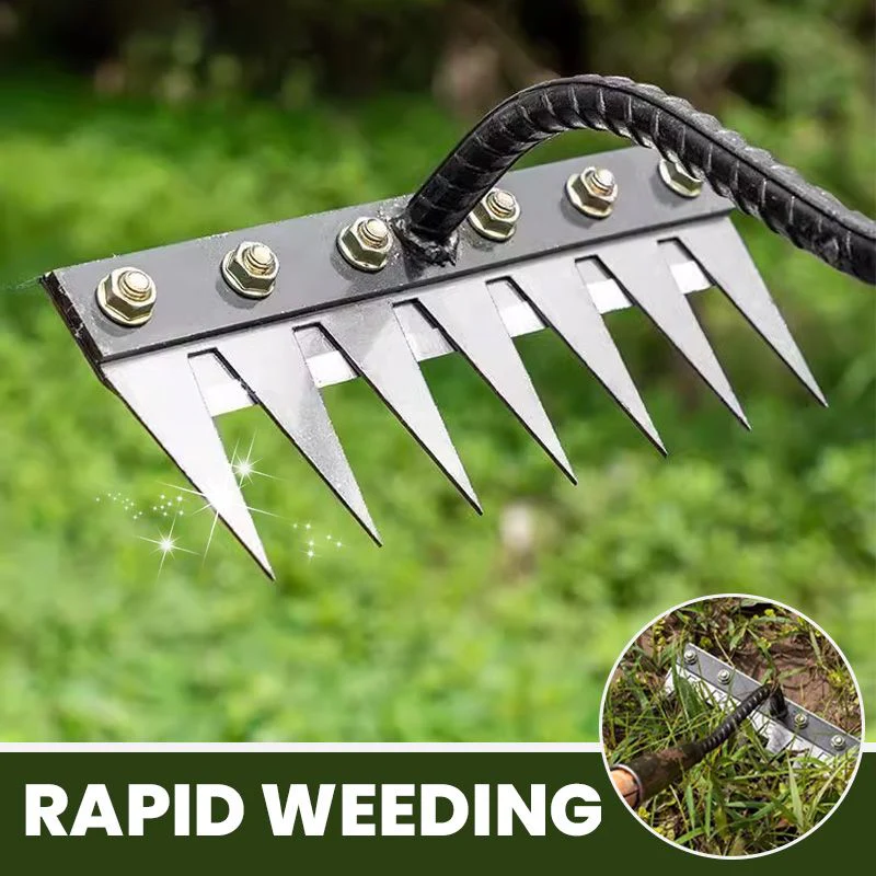 ✨Last day sale 49% OFF🐶5/6/7/8 Teeth Carbon Steel Garden Weeding Rake