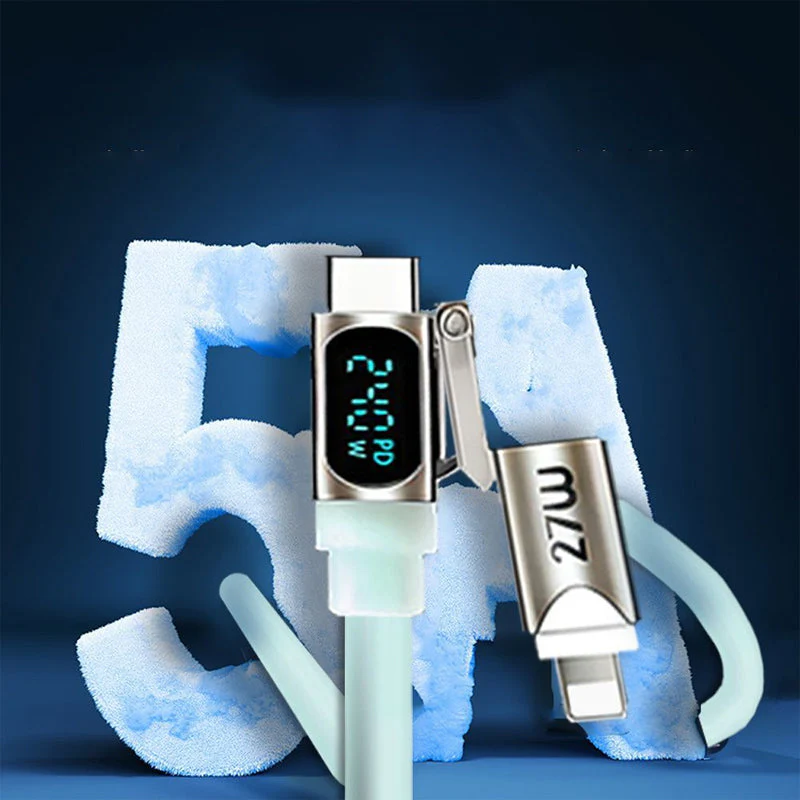 240W 4-in-1 Fast Charging Cable with Digital Display