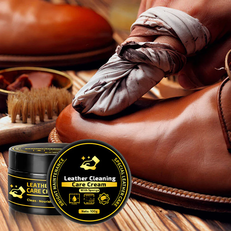 Leather Care & Cleaning Cream with Sponge