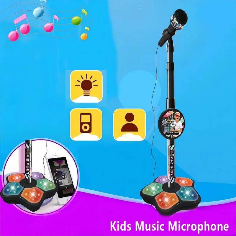 🎅LAST DAY SALE 50% OFF!!🌲Microphone Toy, Karaoke Machine Toy with Light
