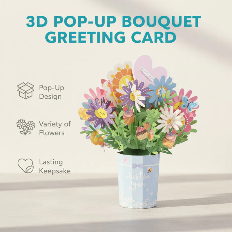 🏆35K+ SOLD! 🌼💌 Forever-Blooming 3D Flower Pop-Up Card– Personalized Love Message & Everlasting Bloom 🎁