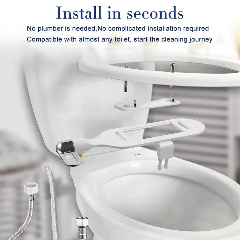 Bathroom Non Electric Dual Nozzle Bidet Toilet Washer Bidet Hygienic Self Washing Bidet