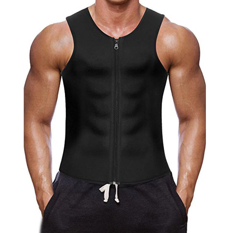 Men's Workout Zipper Body Shaper Tank Top