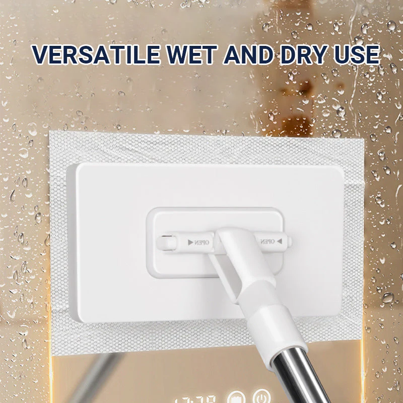 Disposable Dust Mop with 4 Reusable Cloths