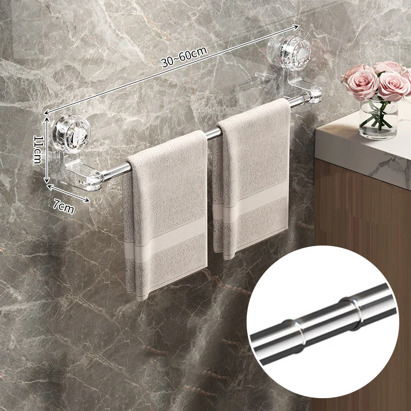 🛁✨ Light Luxury No-Punch - Retractable Suction Cup Towel Bar