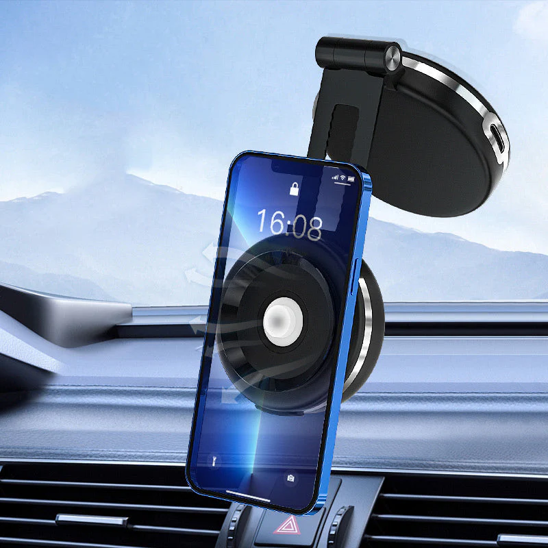 Double Suction Cup Wireless Charging Phone Holder