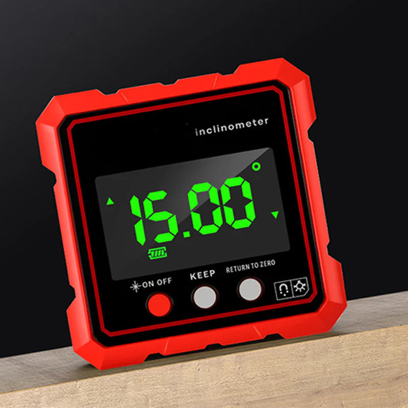 High-Precision Magnetic Inclinometer with LED Display
