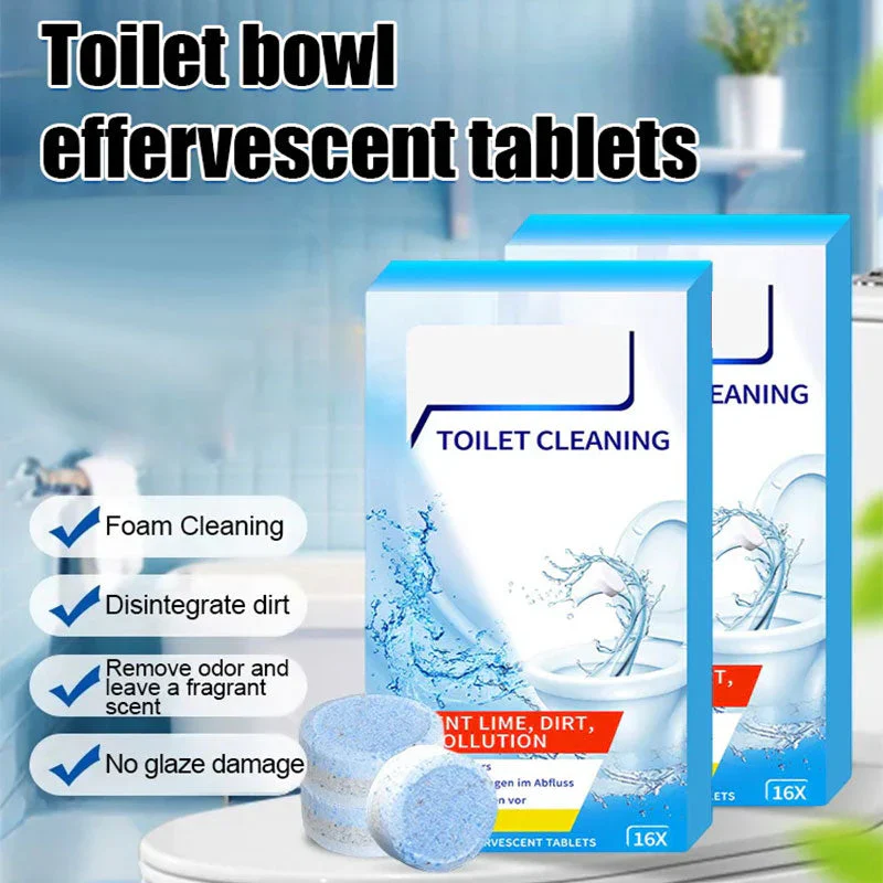 🔥Buy 1 Get 1 free - 🍋Lemon scent toilet bowls cleaning tablets