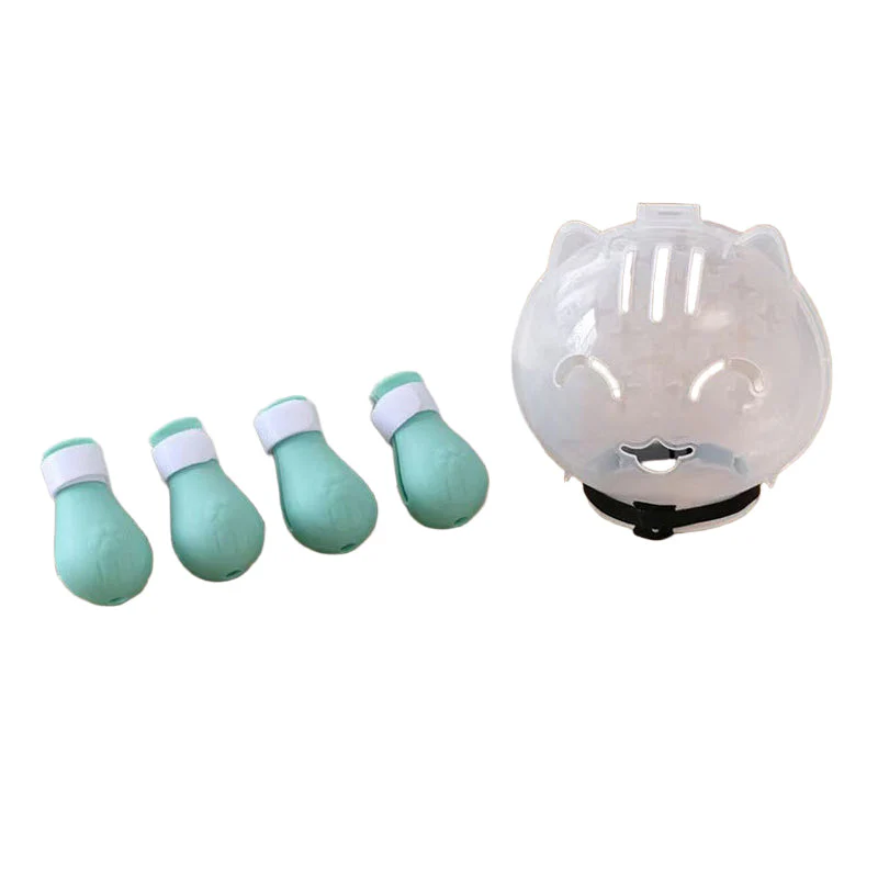 Anti-Bite Transparent Cat Helmet & Paw Covers