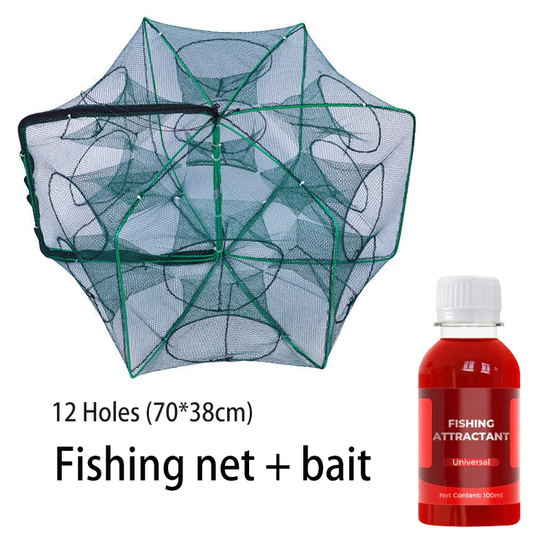 Auto-Foldable Strengthened Fishing Trap Net
