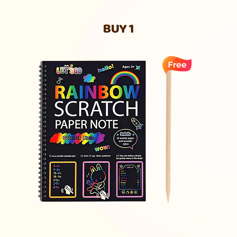 BUY 2 GET 1 FREE🎨Creative Rainbow Scratch Art Notebook