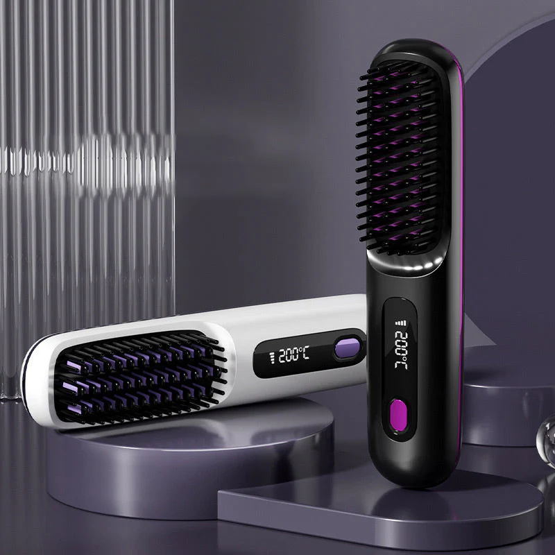🔥Summer Hot Sale🎁Wireless Ceramic Heating Hair Straightening Comb