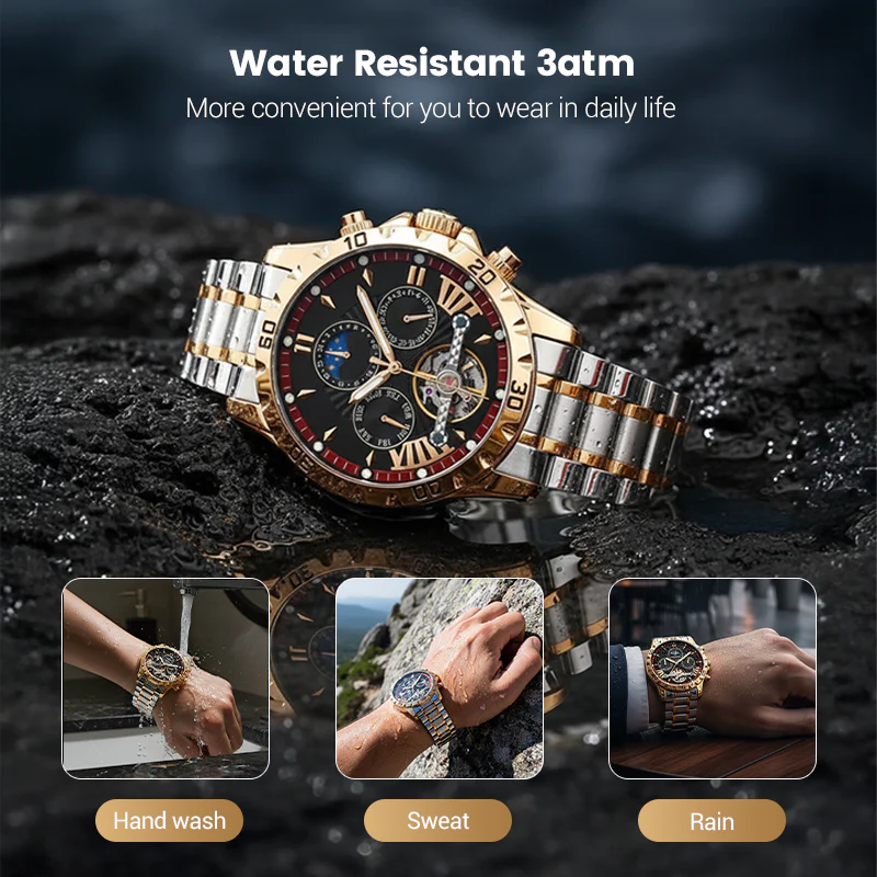 ⌚💧Swiss Brand New Waterproof Automatic Mechanical Watches