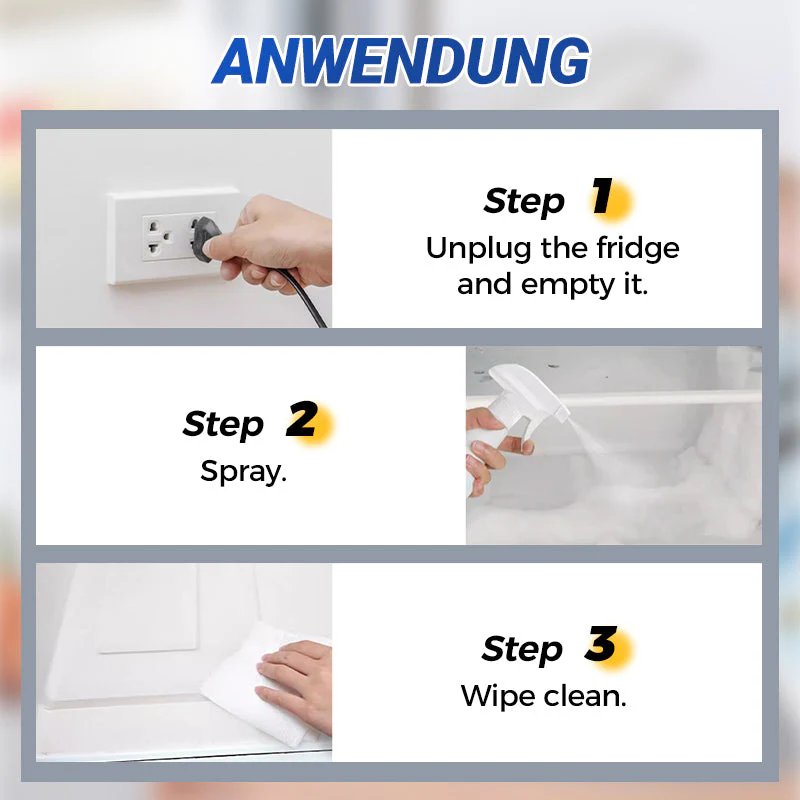 🧊 LAST DAY - BUY 2 GET 1 FREE! ✨ Defrosting Spray for Fridge & Freezer - Rapid Ice Removal with Eco-Friendly Formula for Effortless Cleaning 🌿❄️