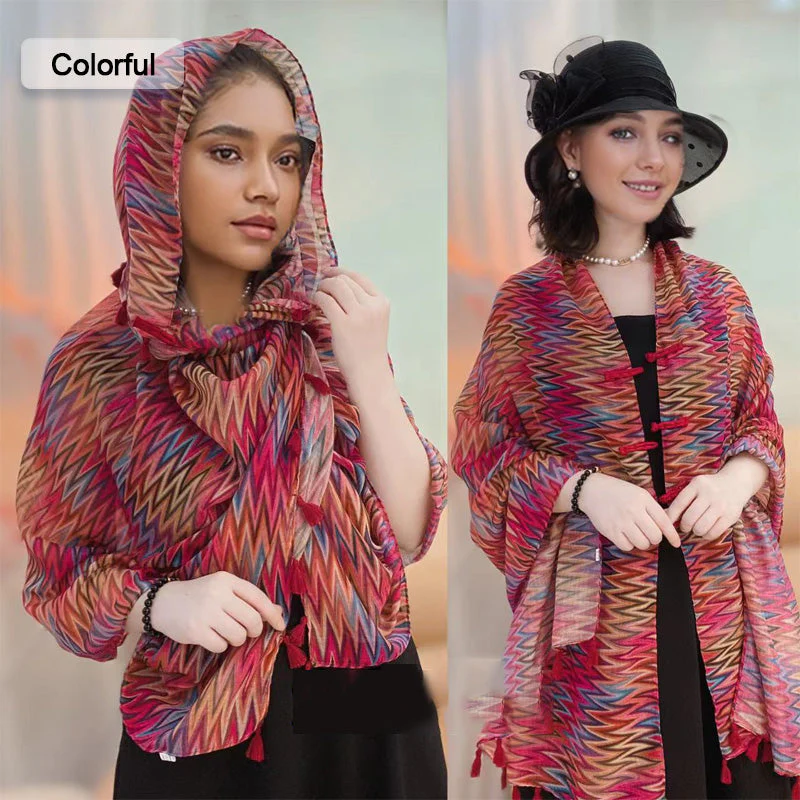 🔥2024 Fall Hot Sale🔥Women's Button Shawl Scarf for Sun Protection