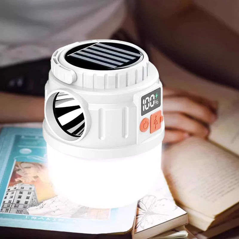 Solar Digital Display Dual Light Source Outdoor Light