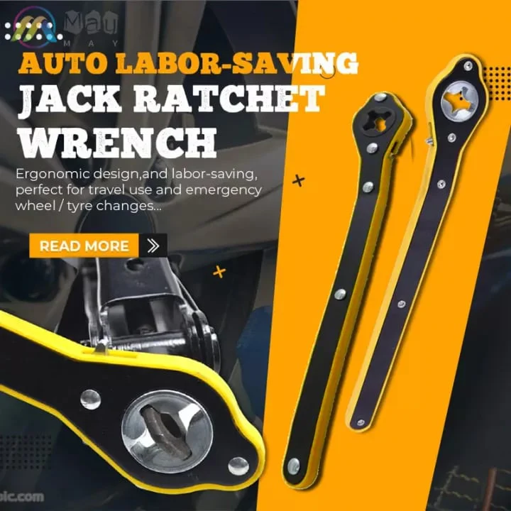 🔥Hot Sale 50% OFF🔧🛞Auto Labor-saving Jack Ratchet Wrench