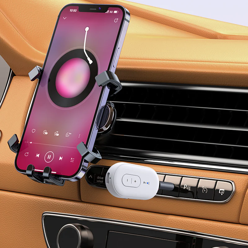 FOXVOX Bluetooth Audio Transmitter Receiver | Pair 2 Devices, 20+ Hr Battery, 3.5mm AUX for Airplanes/Cars/TVs