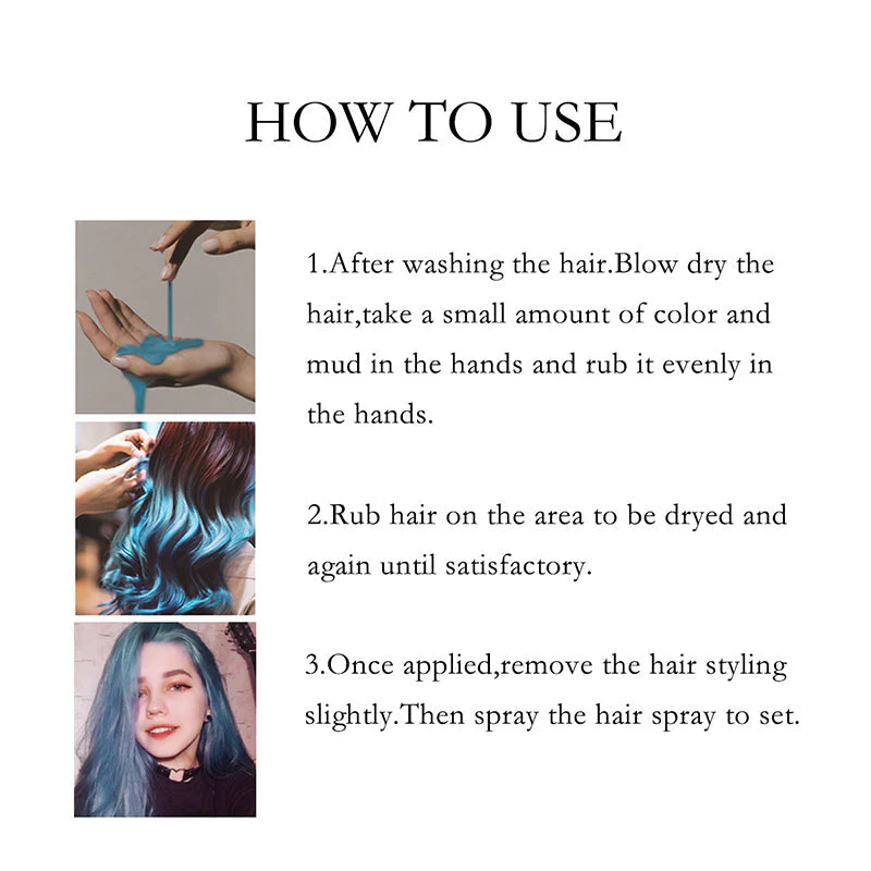 Disposable Hair Dye Clay