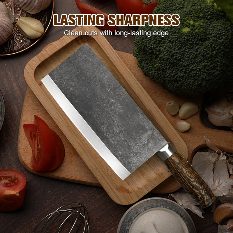Stainless Steel Sharp Forged Slicing Knife+Multifunctional Heavy-Duty Kitchen Shears