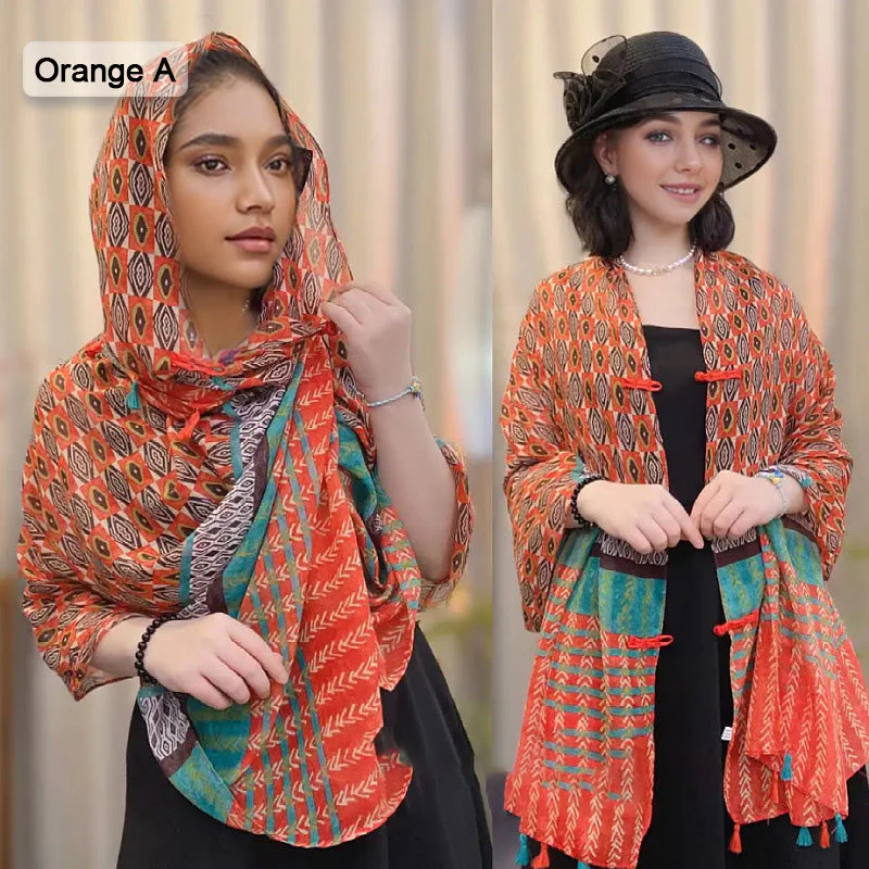 🔥2024 Fall Hot Sale🔥Women's Button Shawl Scarf for Sun Protection