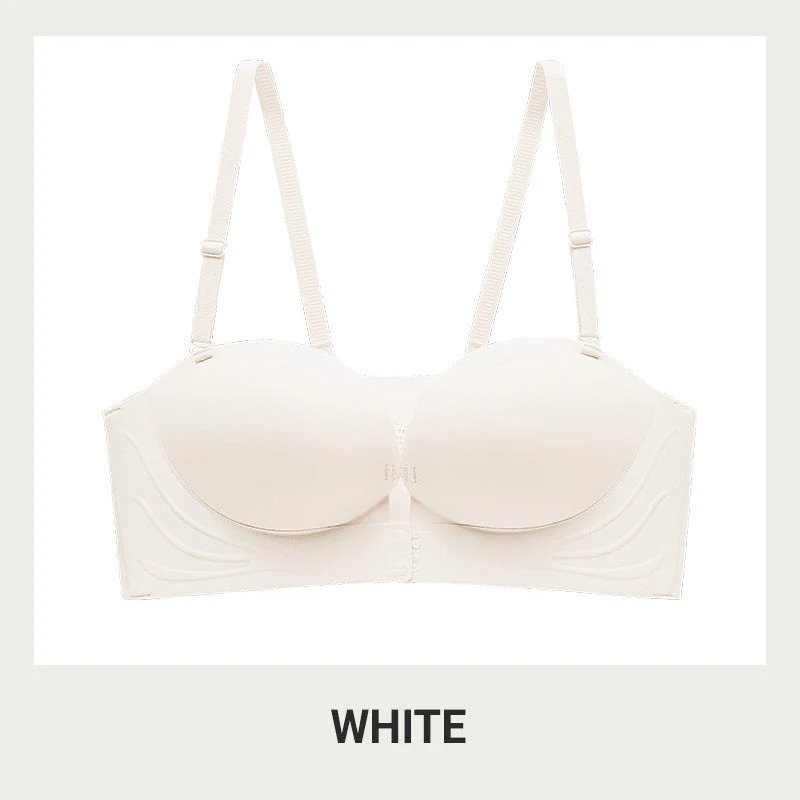 Invisible Strap Front Buckle Push Up Bra