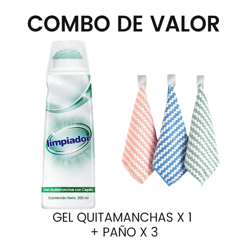 🔥Tiempo limitado 50% de descuento🔥  Gel Quitamanchas Enzimático Potente con Cepillo