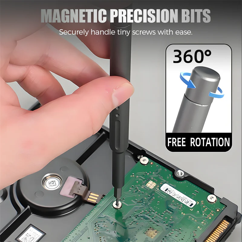 💥 Today Only: 50% Off🛠️ 49-in-1 Portable Non-Slip Magnetic Electric Screwdriver Set: Fits 99% of Screws!