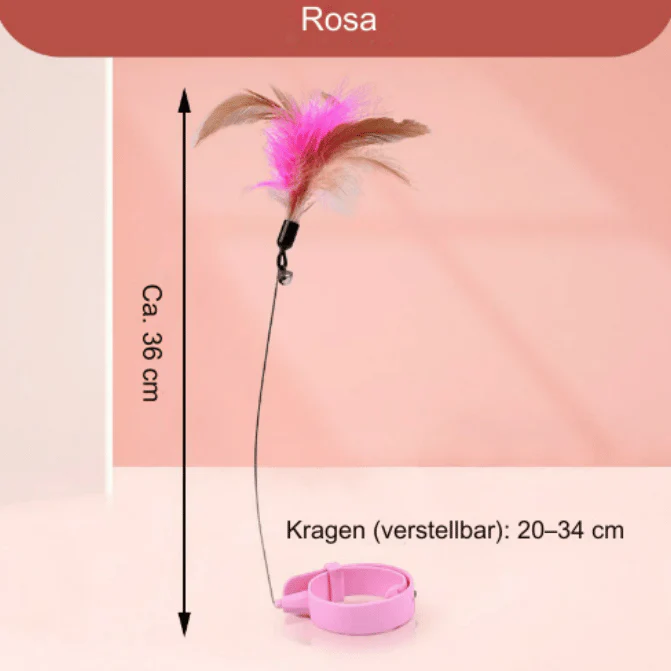 🐾 Collar feather cat-teasing stick