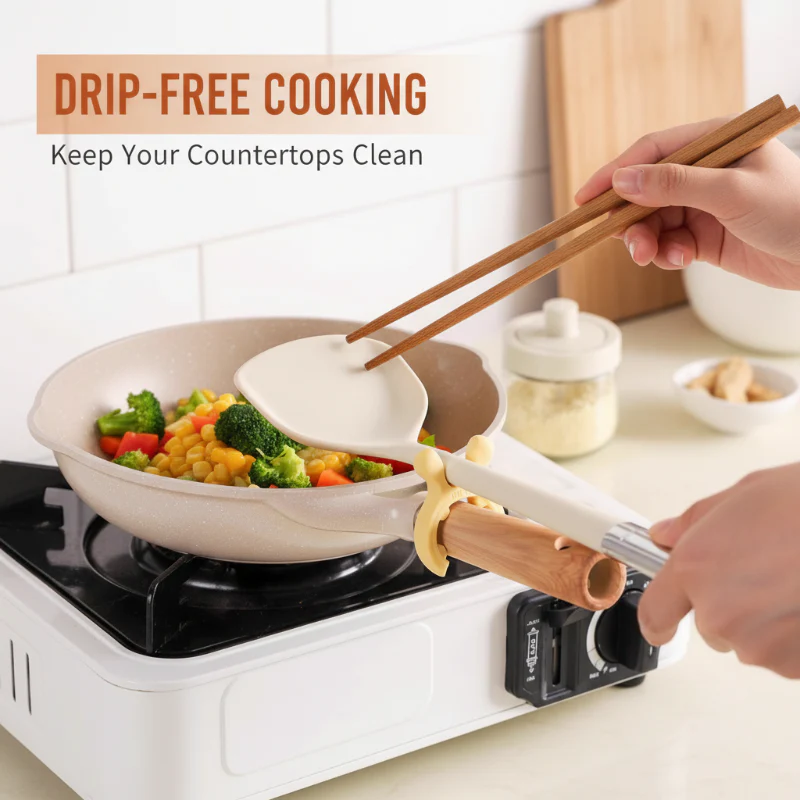 Multifunction Silicone Pot Handle Spatula Rack