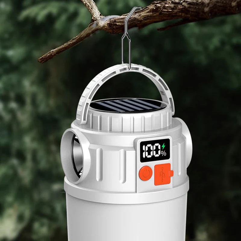 Solar Digital Display Dual Light Source Outdoor Light