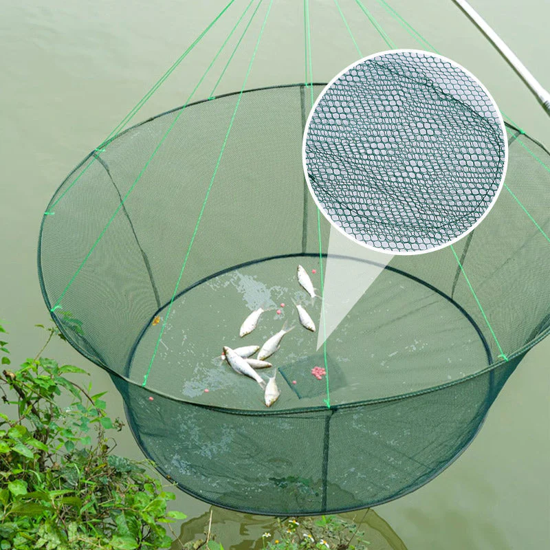 Portable Foldable Hand Casting Fishing Net with Rope