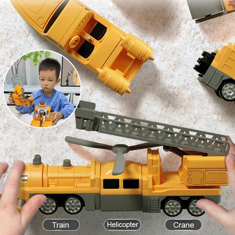 🔥Hot Sale🔥Magnetic Transform Engineering Car Assembled Toys