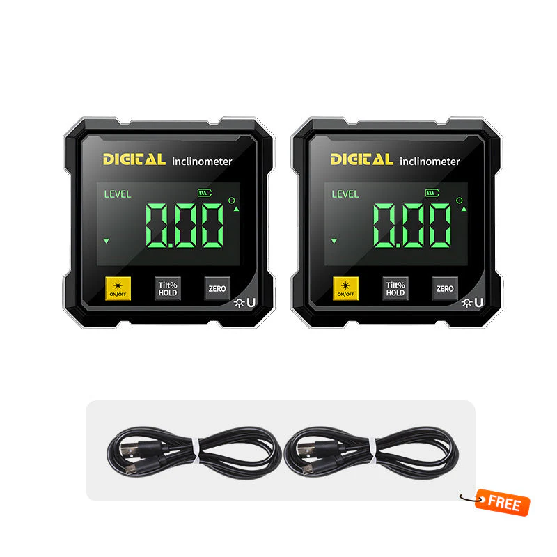 📐 50% OFF NOW! 🔥 4-Side Magnetic Digital Angle Gauge - Laser Precision & Multi-Surface Use, Perfect for Woodworking and Construction ✨