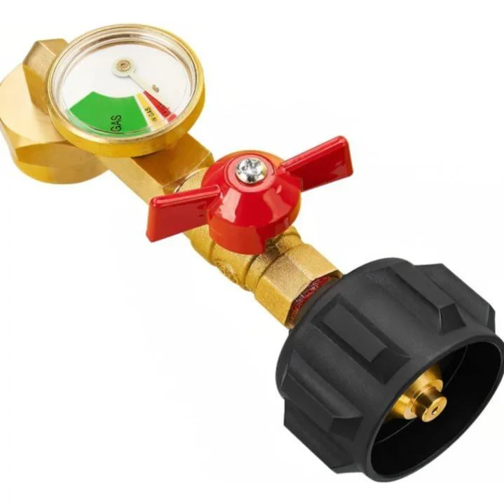 🔥 Top of the Line Propane Fill Elbow Adapter with Tank Pressure Gauge