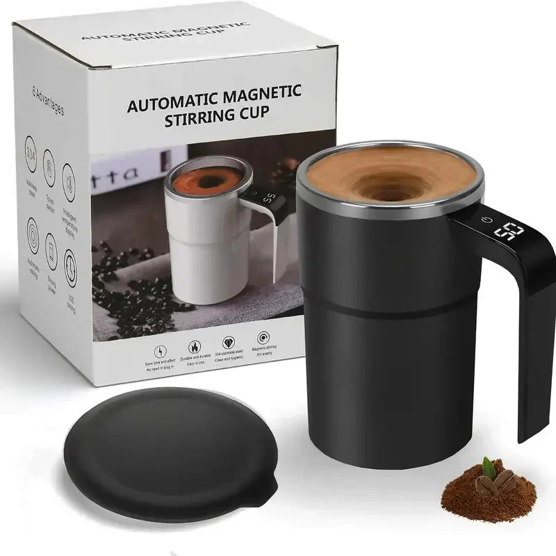 🏆Flash Sale⚡50K+ SOLD! 💥☕Rechargeable Automatic Magnetic Stirring Coffee Mug Set with Digital Display