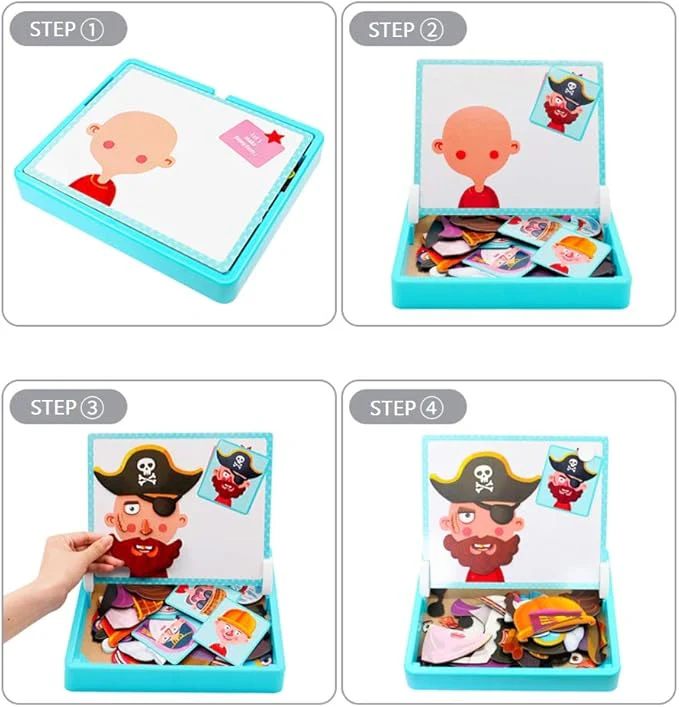🎉 Magnetic Puzzle Dress-Up Game Children's Double-Sided Educational Toy Portable Preschool Learning Toy