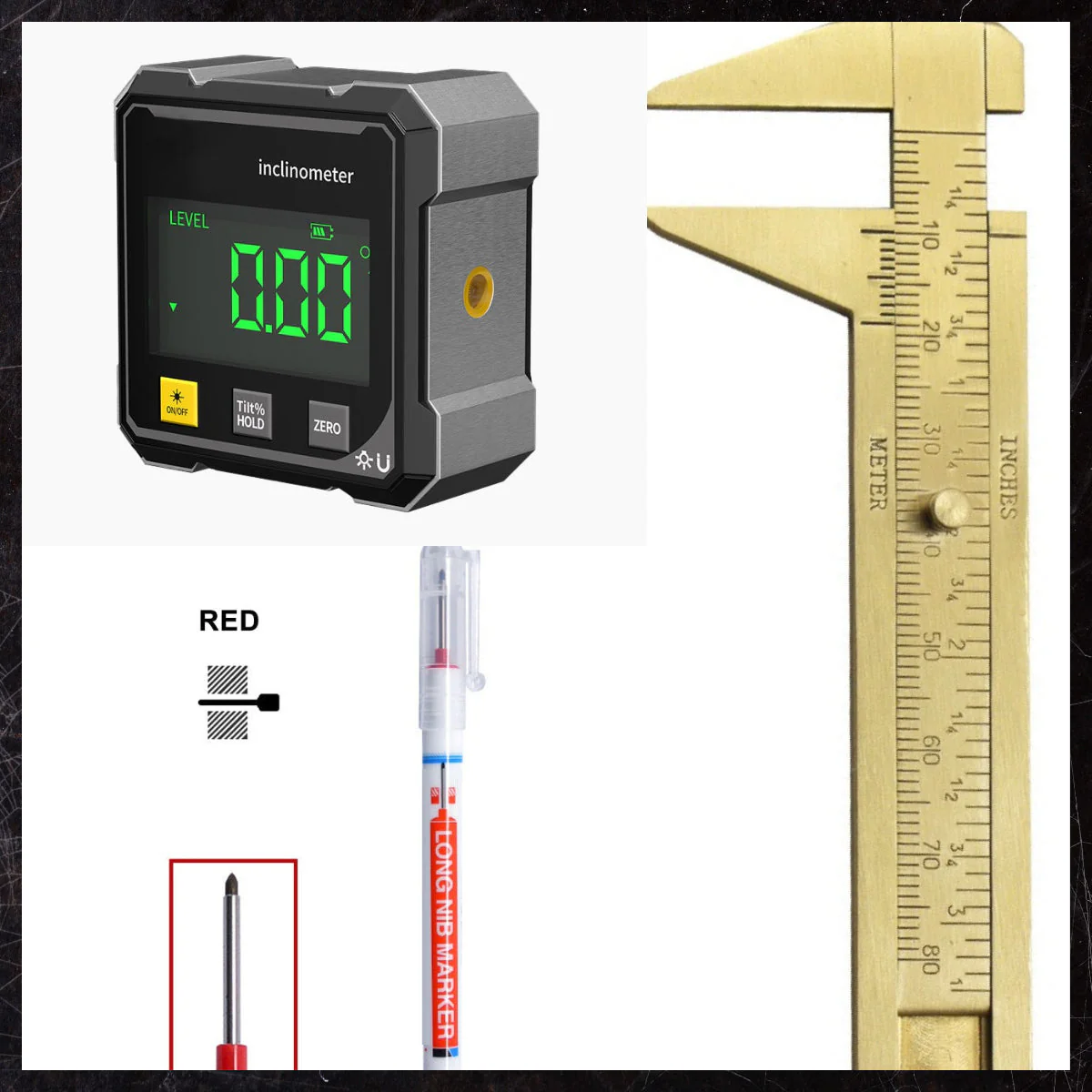 📐 50% OFF NOW! 🔥 4-Side Magnetic Digital Angle Gauge - Laser Precision & Multi-Surface Use, Perfect for Woodworking and Construction ✨