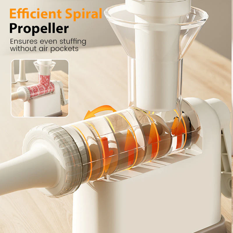 ⏳Time-Limited Special⏰Manual Sausage Stuffer Machine with 3 Nozzles