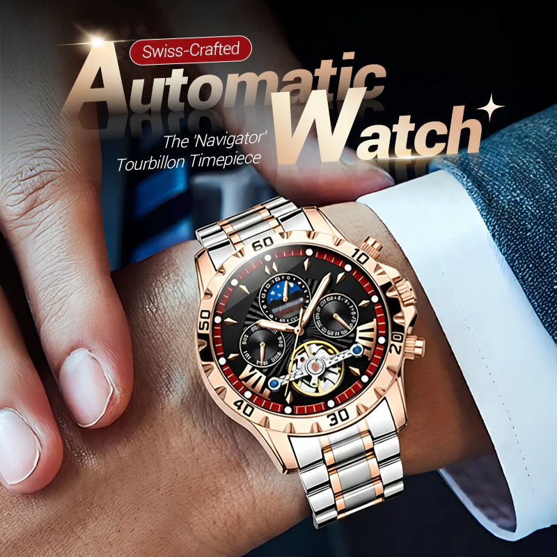 ⌚💧Swiss Brand New Waterproof Automatic Mechanical Watches