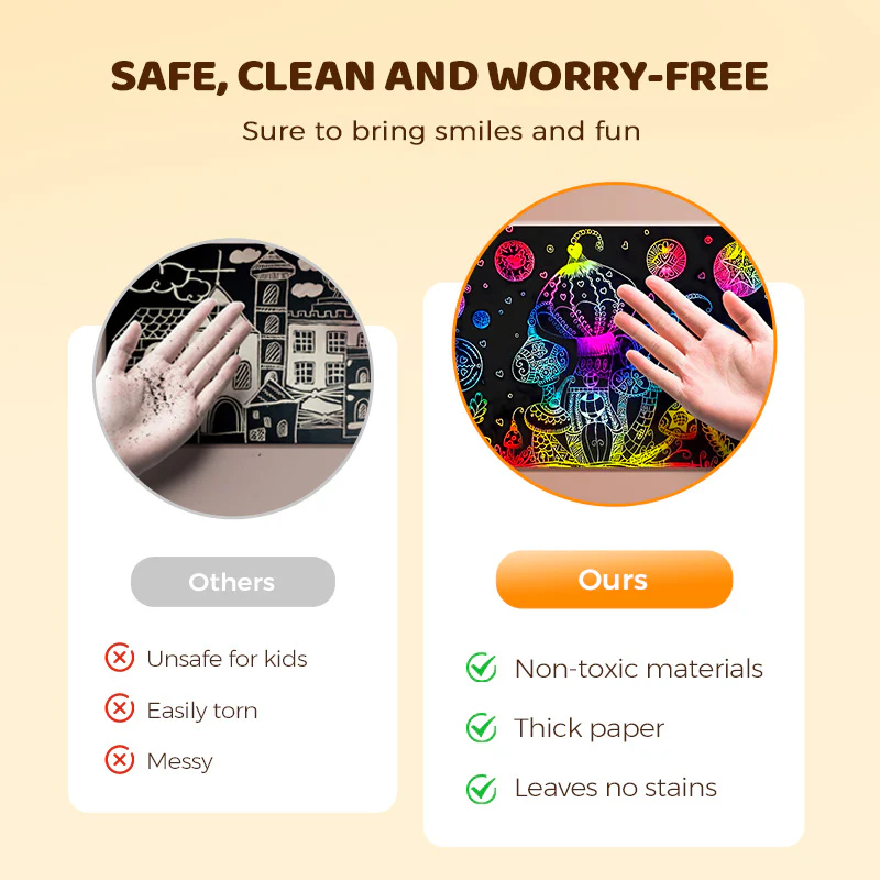 BUY 2 GET 1 FREE🎨Creative Rainbow Scratch Art Notebook