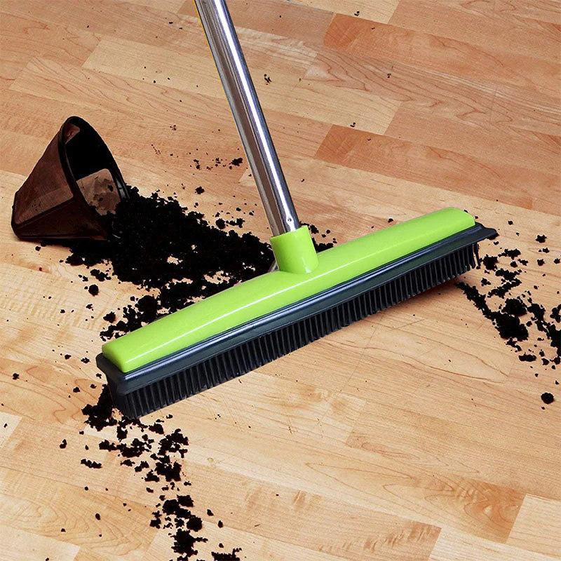 🔥2024 Hot Sale🔥Rubber Bristle Sweeper for Dusting and Pet Hair