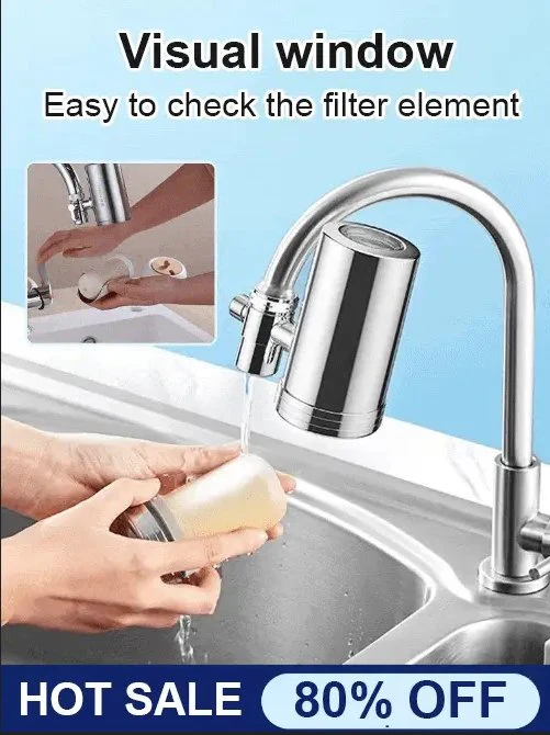 🔥 Installation-free Stainless Steel Household Faucet Water Purifier
